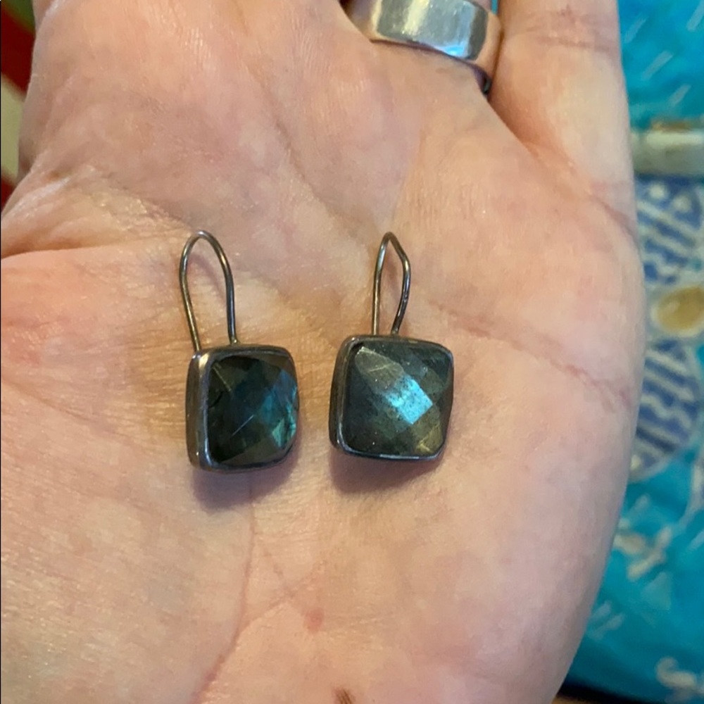 Sterling and labradorite earrings